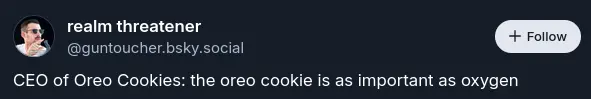 ceo of oreo cookies: the oreo cookie is as important as oxygen