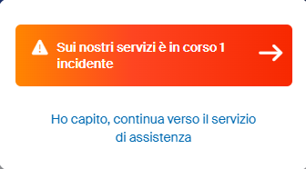 Avviso di incidente in corso su Kdrive
