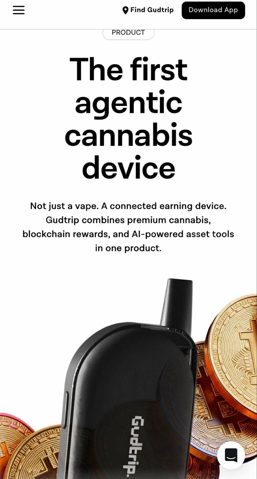 goodtrip blockchain enabled agentic cannabis vape