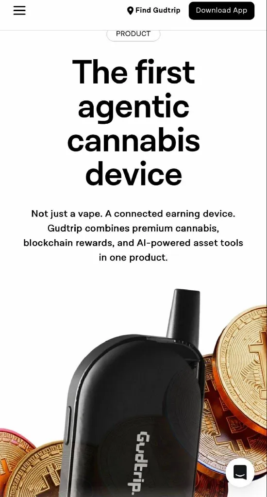 goodtrip blockchain enabled agentic cannabis vape