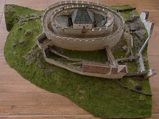 1:160 scale model of the castle of Nový Hrádek, Czechia
