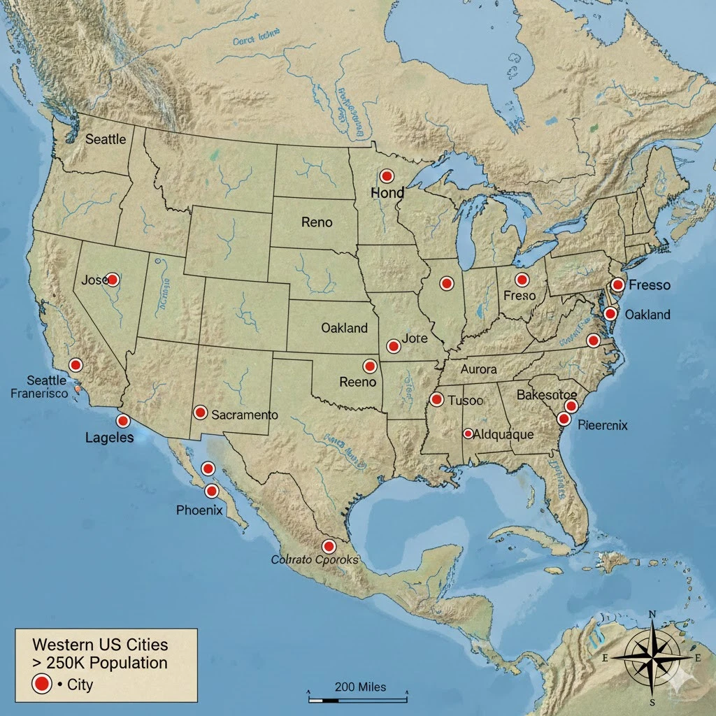 A map, nominally of the United States, that looks more wrong the more you stare at it