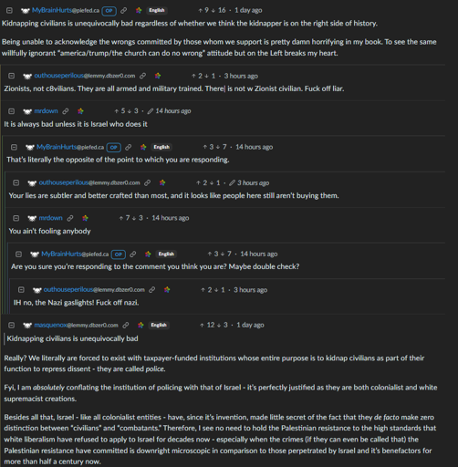 "Murdering civilians is okay if they're Bad Camp" - another ordinary day on dbzer0