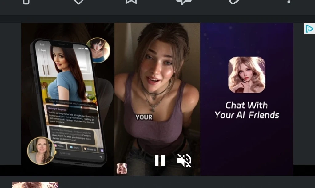 The horny companion AI interface girl appears to be tied up in a basement.