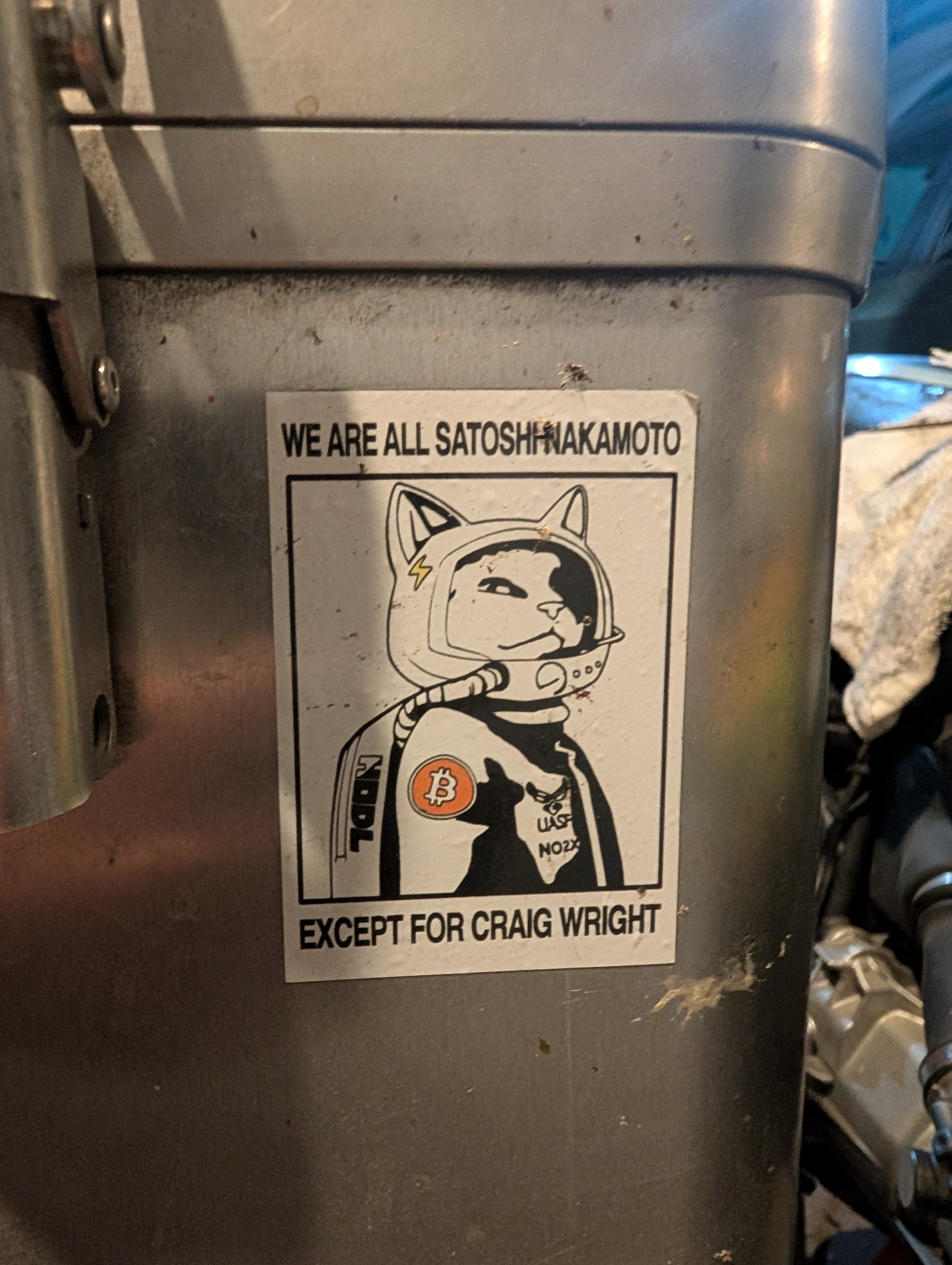 Butter sticker with Craig Wright troll