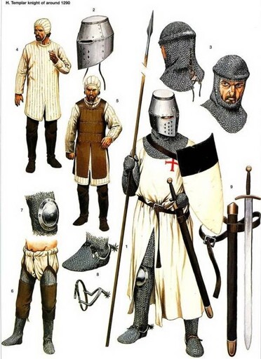 Templar knight with armor
